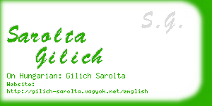 sarolta gilich business card